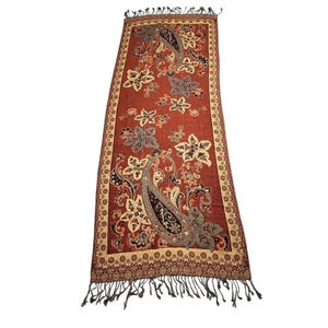 Paisley Floral Gold Thread Scarf
